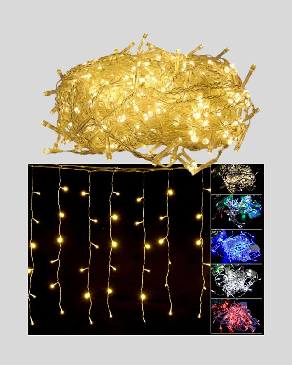 4 Metre Şelale Led Işık Perdesi Dekoratif görsel 3