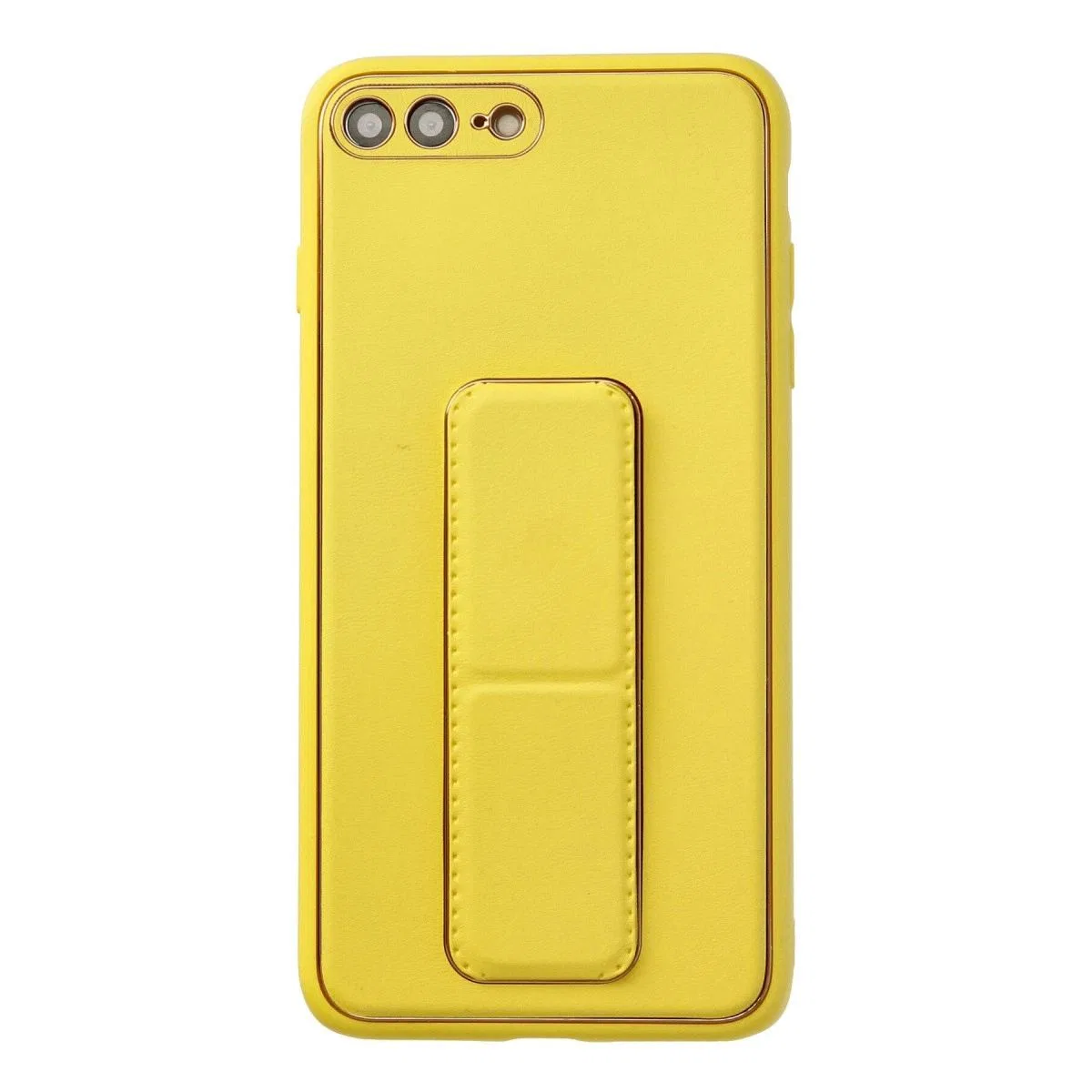 Apple İphone 7 Plus Kılıf Coco Deri Standlı Kapak - Sarı