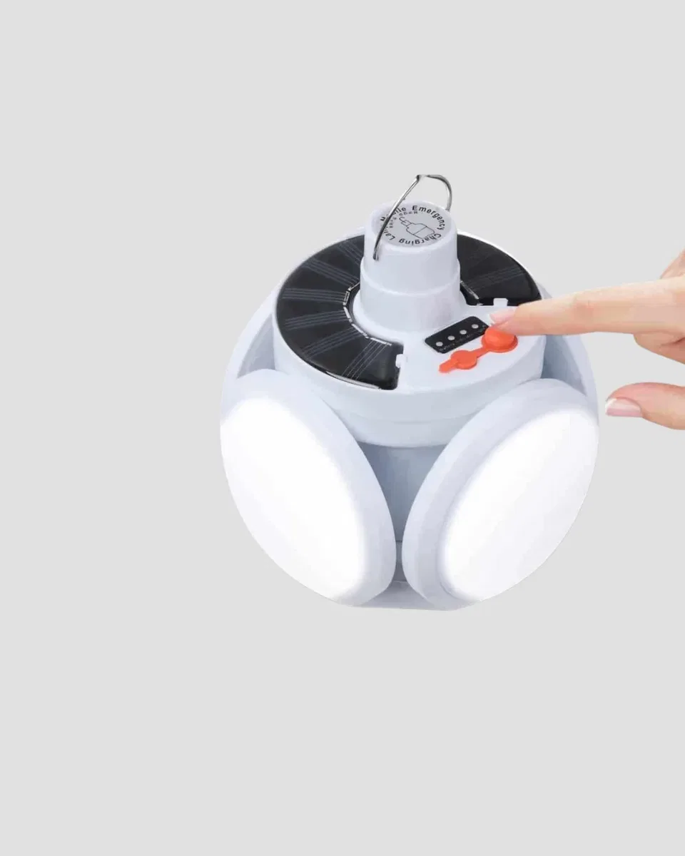 Solar ve USB Şarjlı Su Geçirmez Katlanabilir LED Lamba görsel 5