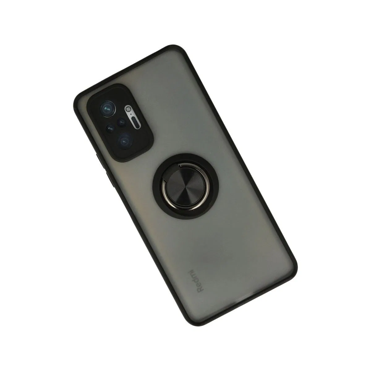 Xiaomi Redmi Note 10 Pro Kılıf Montreal Yüzüklü Silikon Kapak - Siyah görsel 2