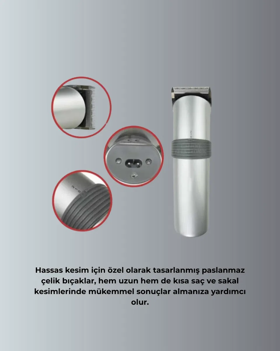 Şarjlı ve Kablosuz Tıraş Makinesi – Her Yerde Rahat Kullanım görsel 3