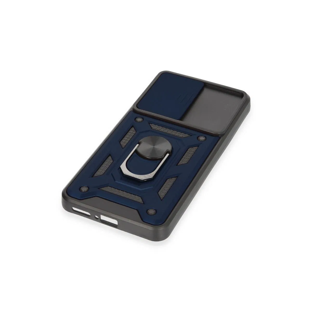 Xiaomi Mi 12t Pro Kılıf Pars Lens Yüzüklü Silikon - Lacivert görsel 5