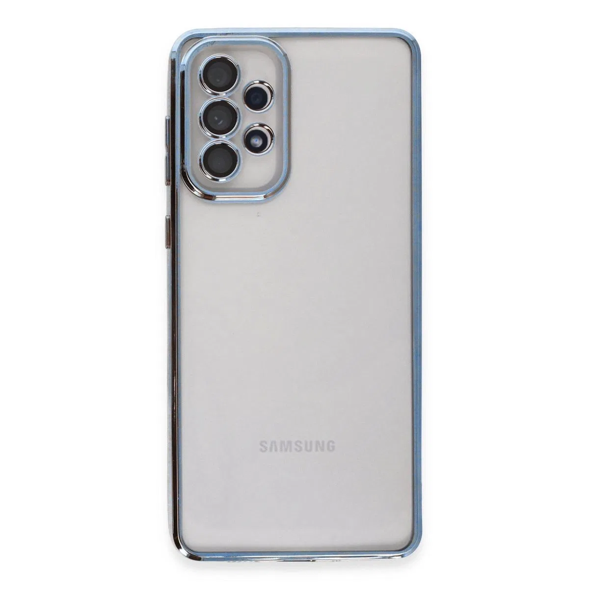 Samsung Galaxy A73 5g Kılıf Razer Lensli Silikon - Açık Mavi görsel 2