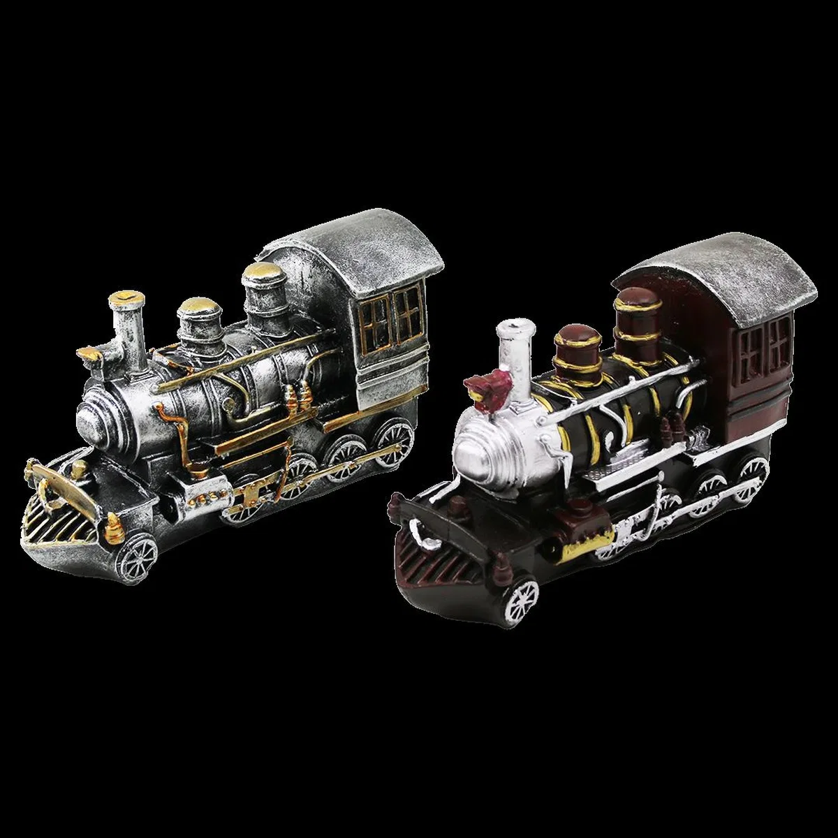 Vintage Tren Biblo Kumbara Reçine 20x12x8 cm görsel 2