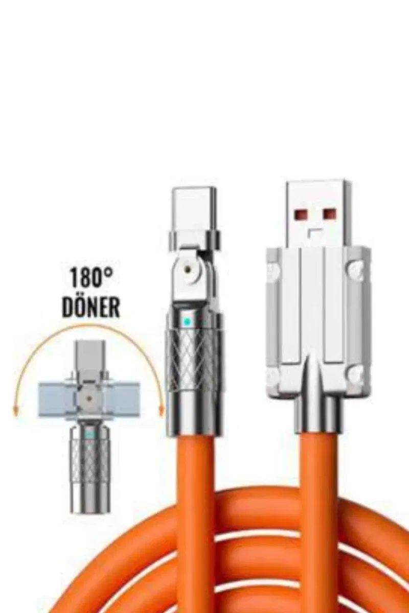 3 İn 1 Süper Hızlı Şarj Kablosu Android ve İOS Uyumlu Silikon Şarj Kablosu görsel 2
