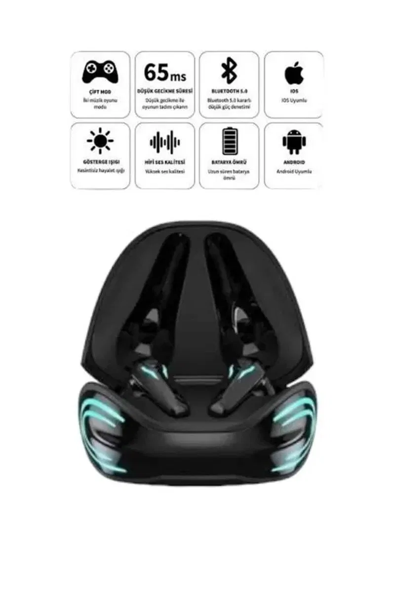 Android ve İOS Uyumlu Bluetooth Kulaklık Gaming Kulaklık Mini görsel 4