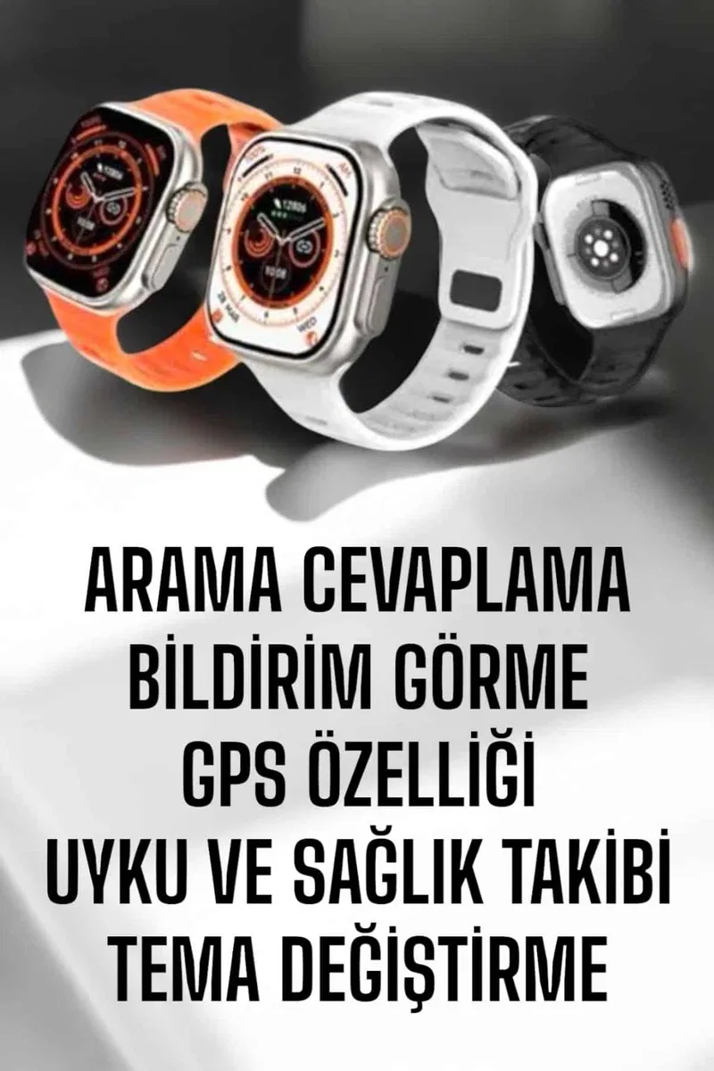 Yeni Nesil Akıllı Saat Adımsayar, GPS, Nabız Ölçer, Uyku ve Sağlık Takibi görsel 2