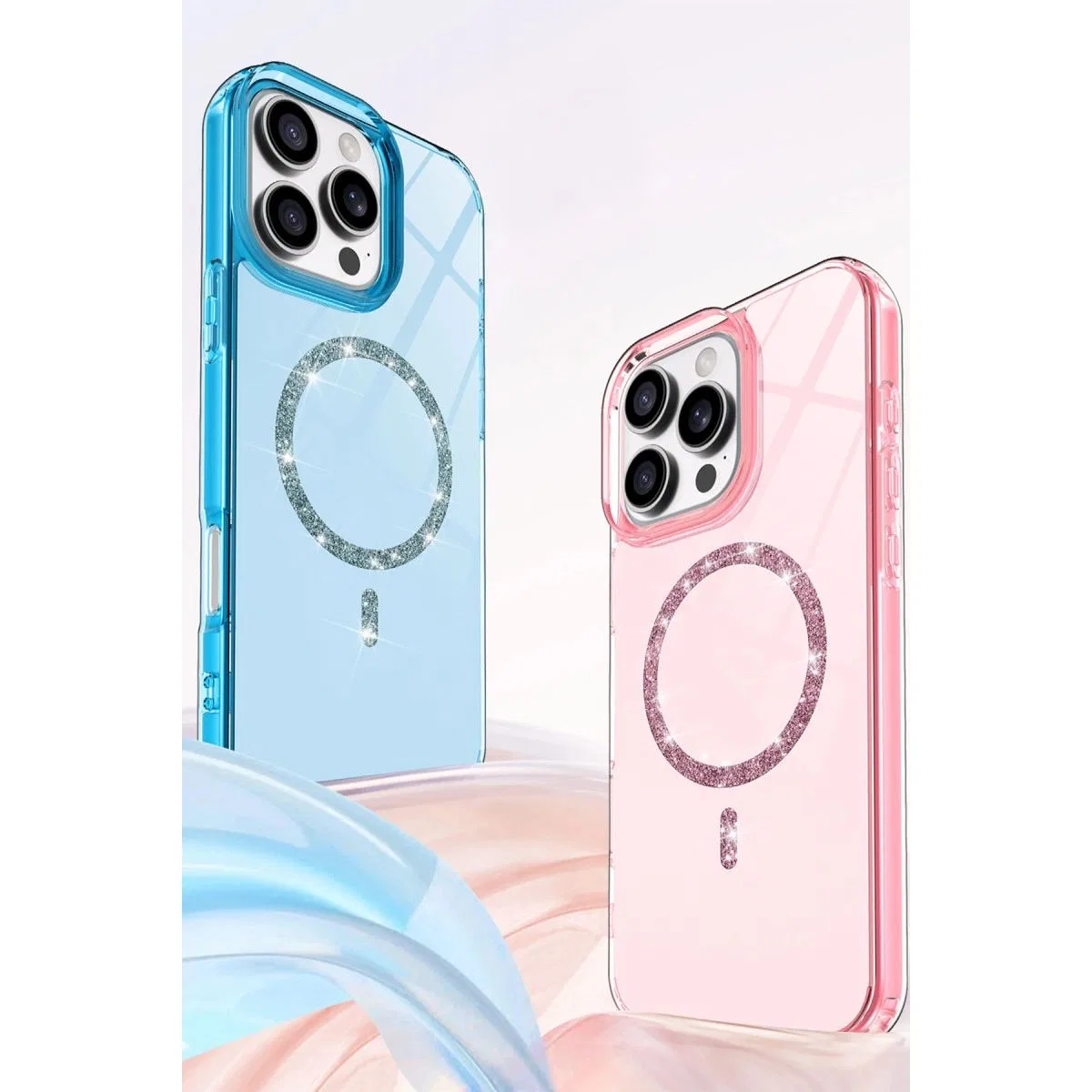 Apple İphone 16 Pro Live Diamond Magsafe Kapak - Şeffaf görsel 2