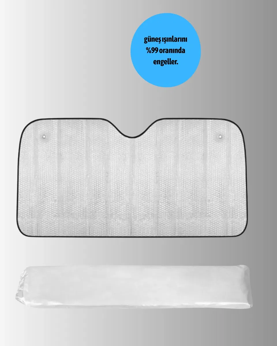 Metalize Reflektör Yüzeyli UV Koruyucu Araç Güneşliği – Serin ve Güvenli Sürüşler İçin görsel 2
