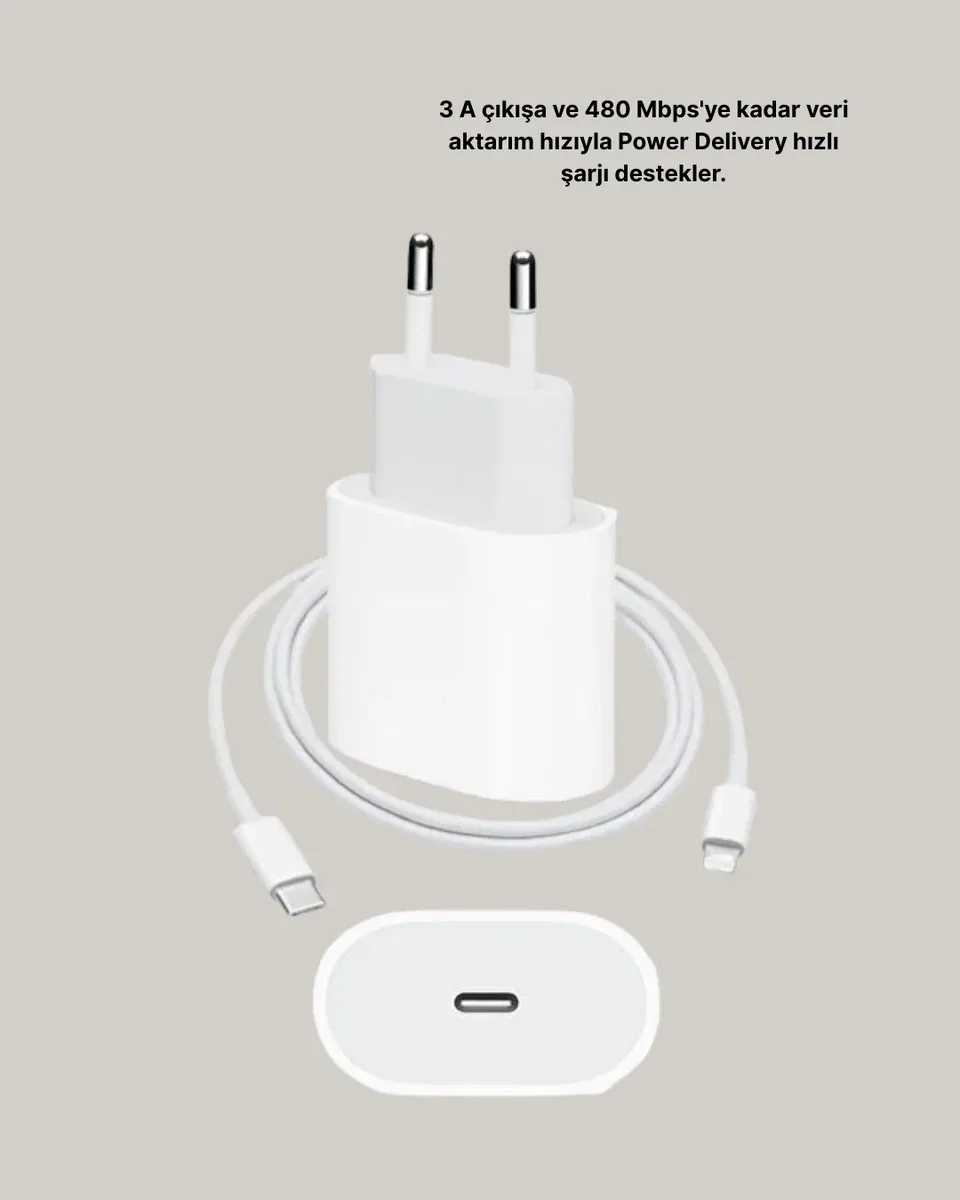 iPhone ve iPad Uyumlu 20W Güvenli USB-C Hızlı Şarj Adaptörü görsel 4