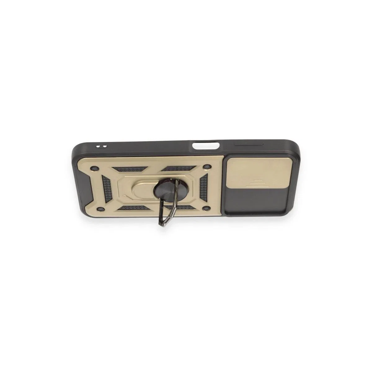 Samsung Galaxy M14 5g Kılıf Pars Lens Yüzüklü Silikon - Gold görsel 3