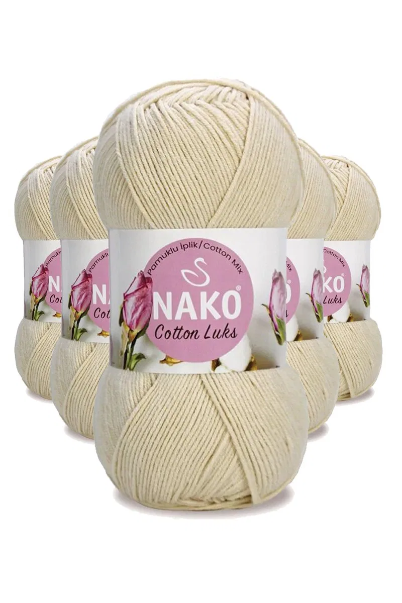 5 Adet Cotton Lüks Yelek Tunik Kazak Bluz Hırka İpi Yünü Açık Bej 97543