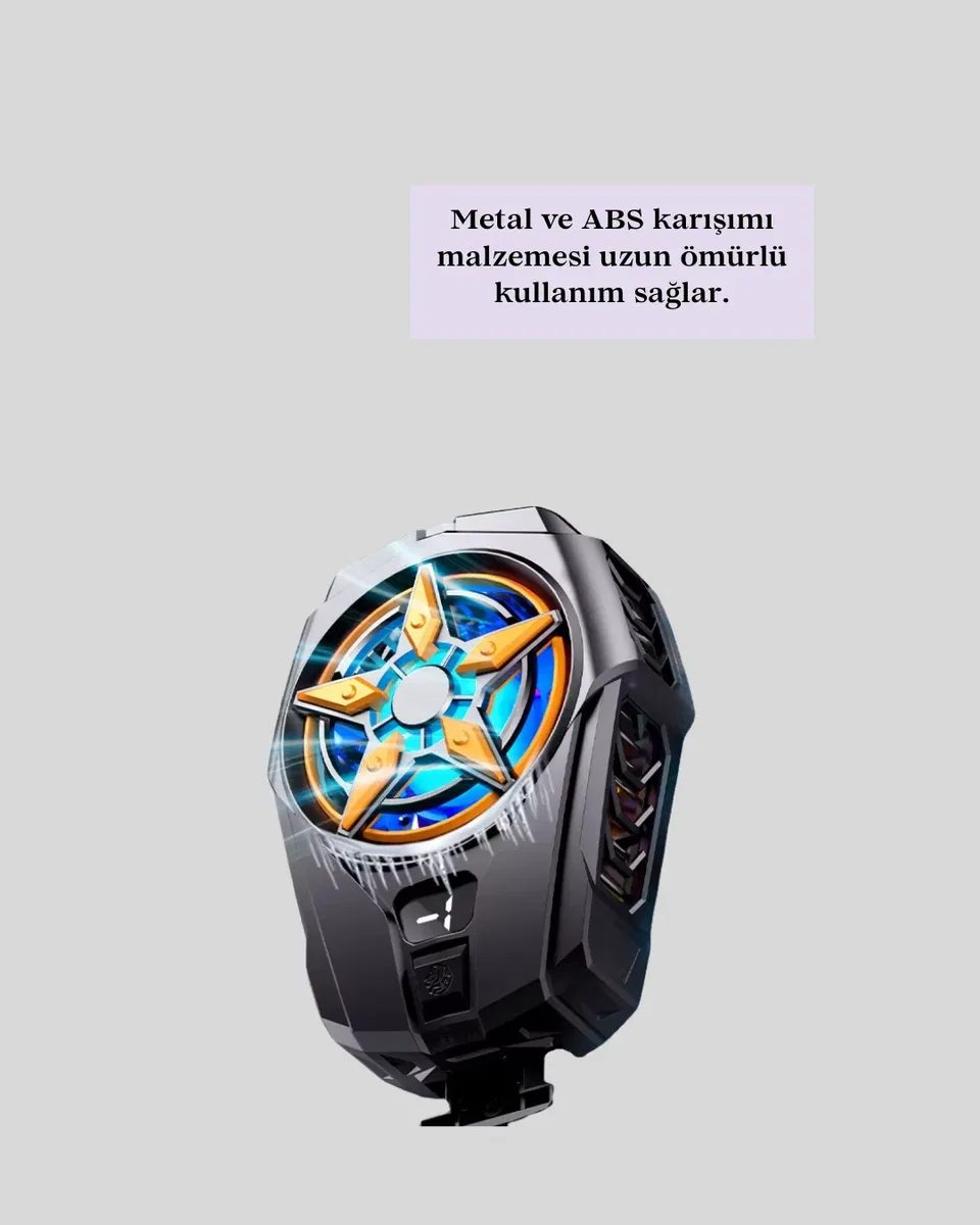 Oyunlar İçin Güçlü Telefon Soğutucu Fan Dijital Ekranlı görsel 4