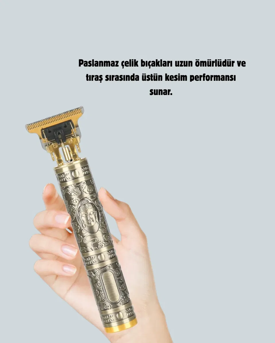 Şarjlı Titanyum Bıçaklı Saç Kesme Makinesi Yeni Nesil görsel 2