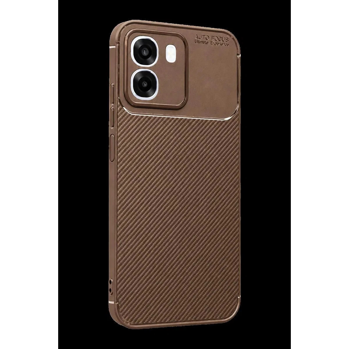 Oppo Oppo A6t 5g Auto Focus Karbon Kapak - Kahverengi