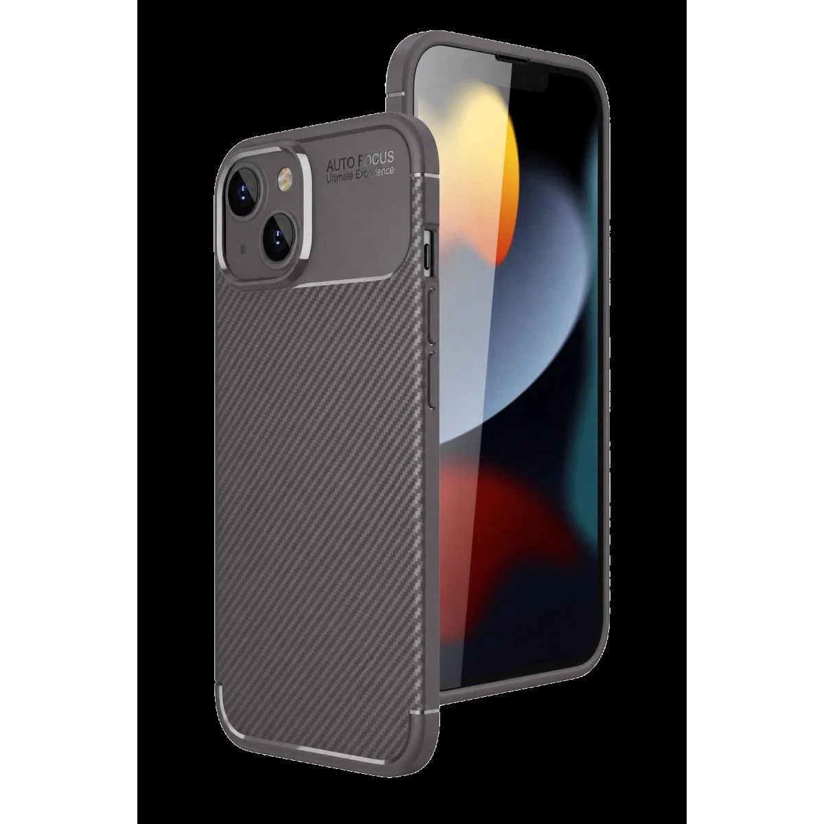 Apple İphone 15 Kılıf Auto Focus Karbon Kapak - Gri