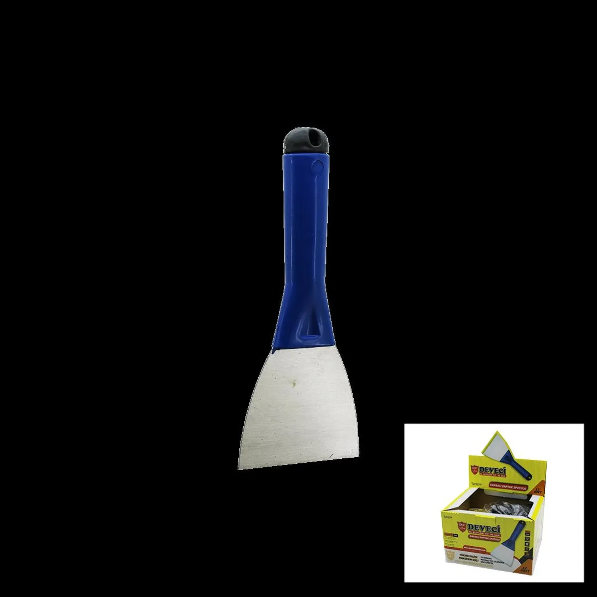 Metal Kazıma Spatulası 100 mm Kapaklı Plastik Saplı (No: 10) görsel 2