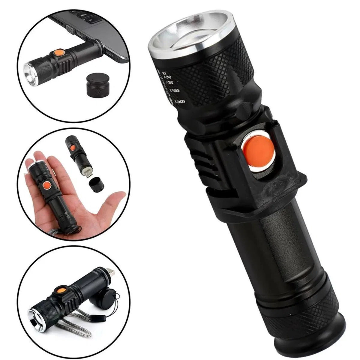 P50 Led Şarjlı Mıknatıslı Usb El Feneri Wt-622 görsel 3