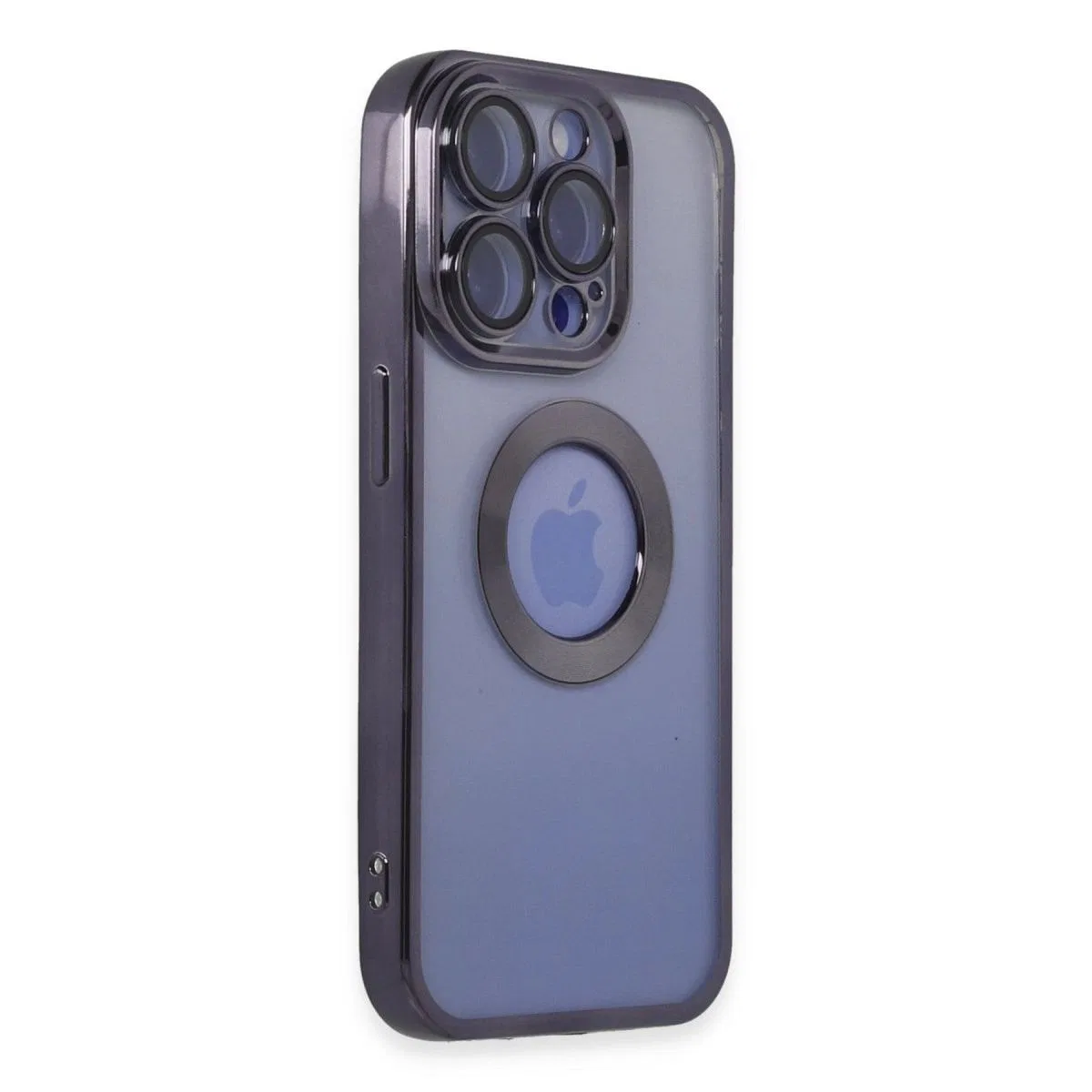 Apple İphone 15 Pro Max Kılıf Slot Silikon - Mor görsel 2