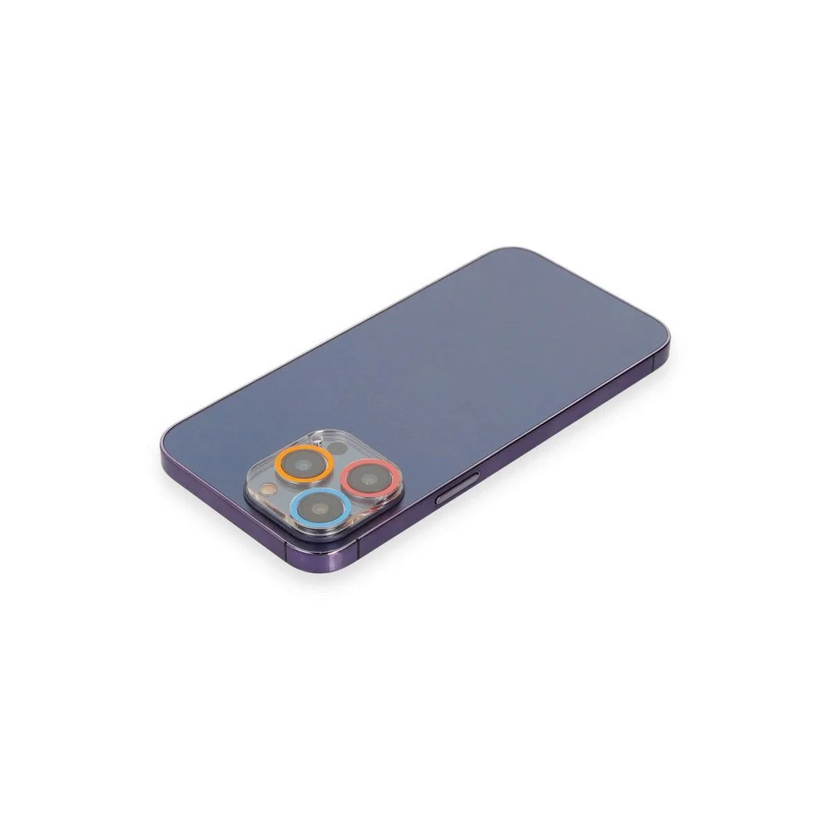 Apple İphone 13 Pro Max Renkli Kamera Lens Koruma Cam - Pembe-mavi görsel 2