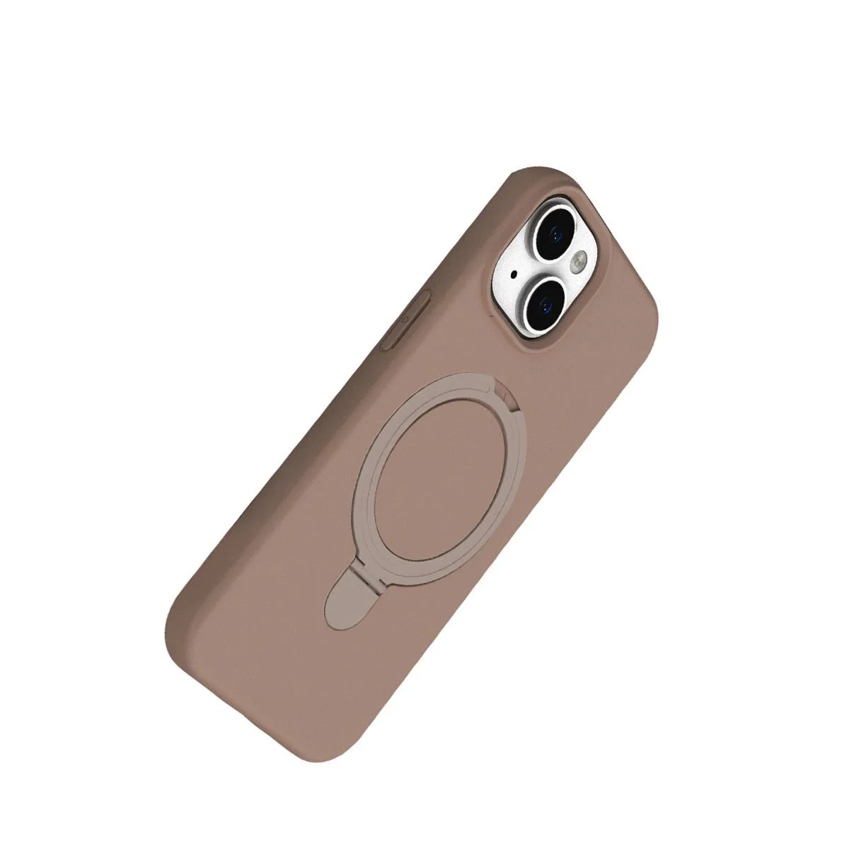 Apple İphone 15 Regal Magsafe Standlı Kapak - Çöl Titanyum görsel 3