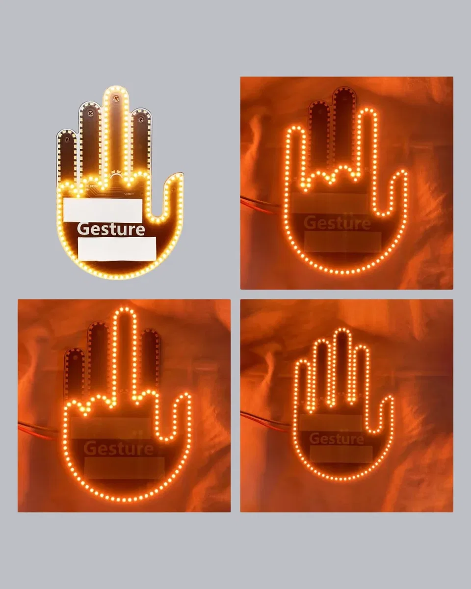 El Hareketiyle Kontrol Edilen 176 LED Amber Güvenlik Lambası görsel 4