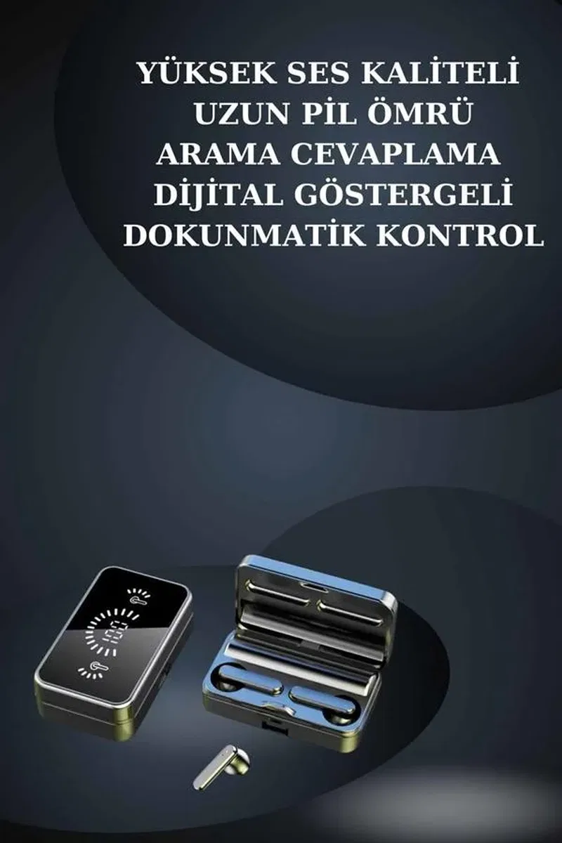 Bileklikli Amoled Ekran Akıllı Saat ve Dijital Göstergeli Kablosuz Bluetooth Kulaklık ANC/ ENC görsel 3