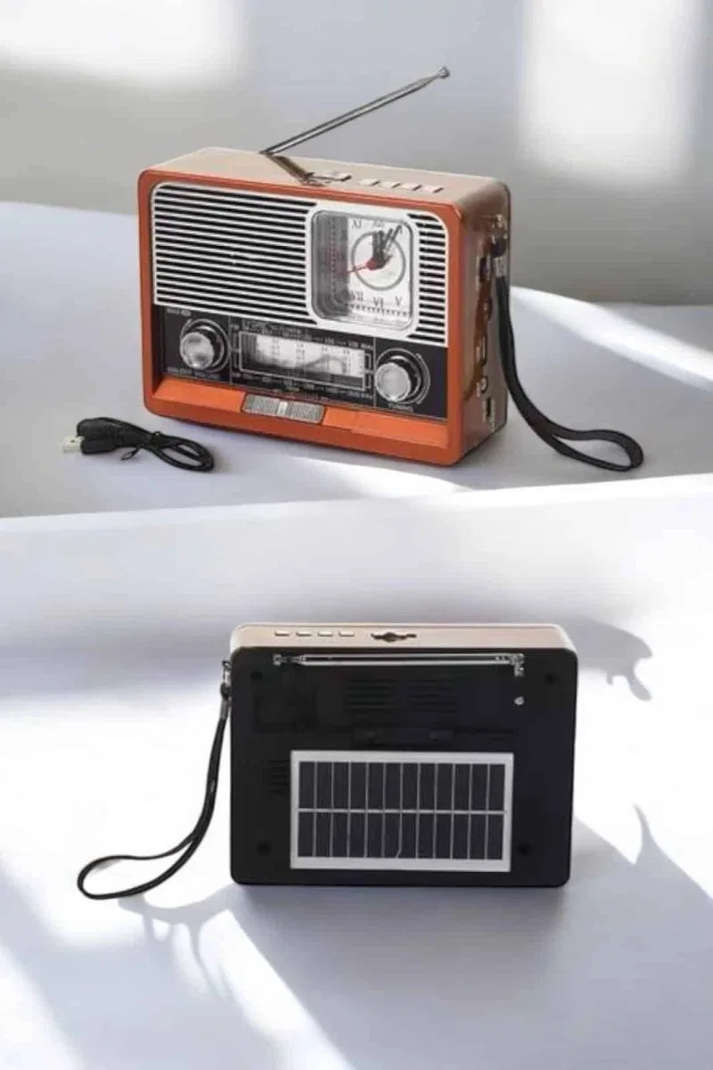Nostaljik Radyo Usb, aux Ve Sd Kart Girişli Bluetooth Bağlantılı görsel 5