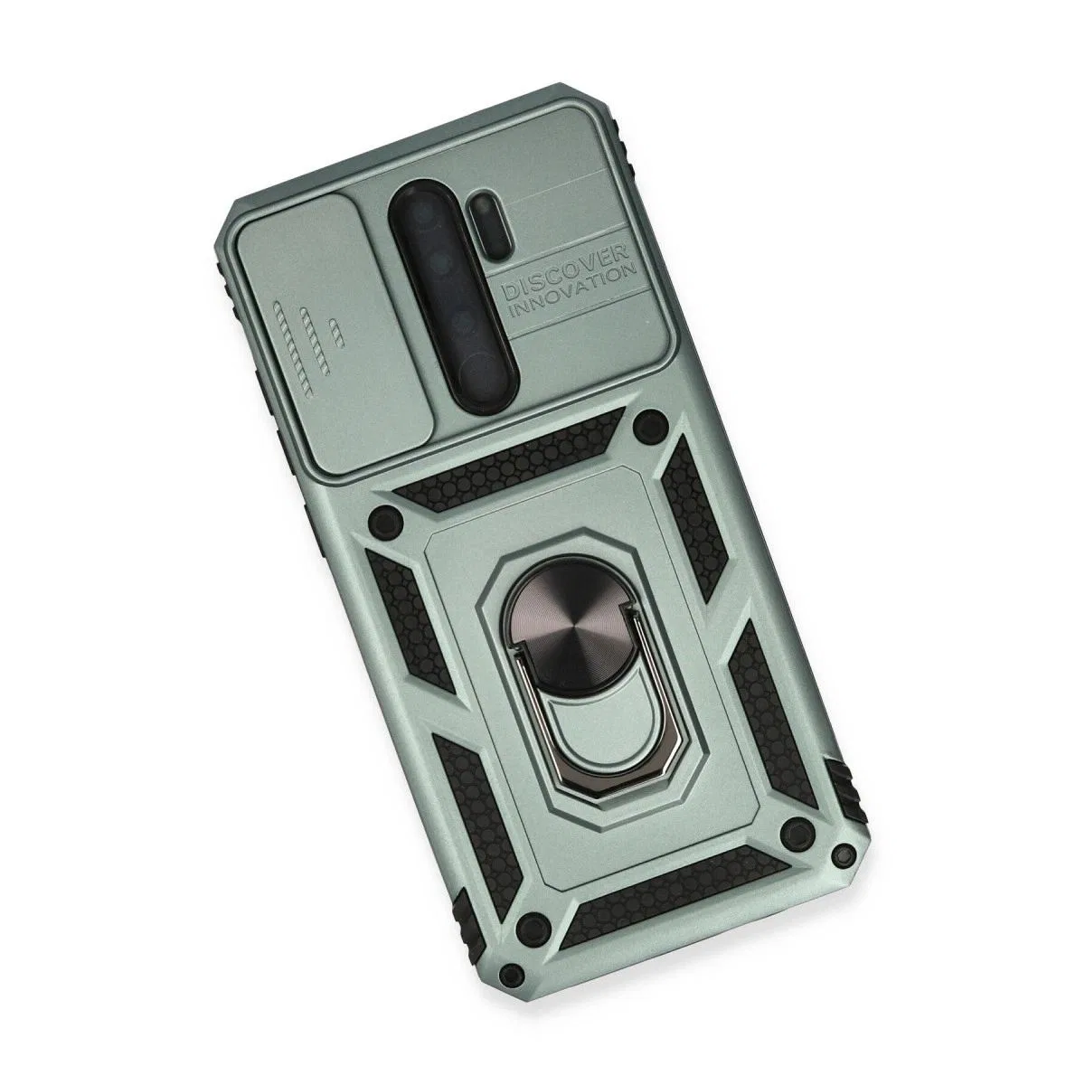 Xiaomi Redmi Note 8 Pro Kılıf Pars Lens Yüzüklü Silikon - Yeşil görsel 3