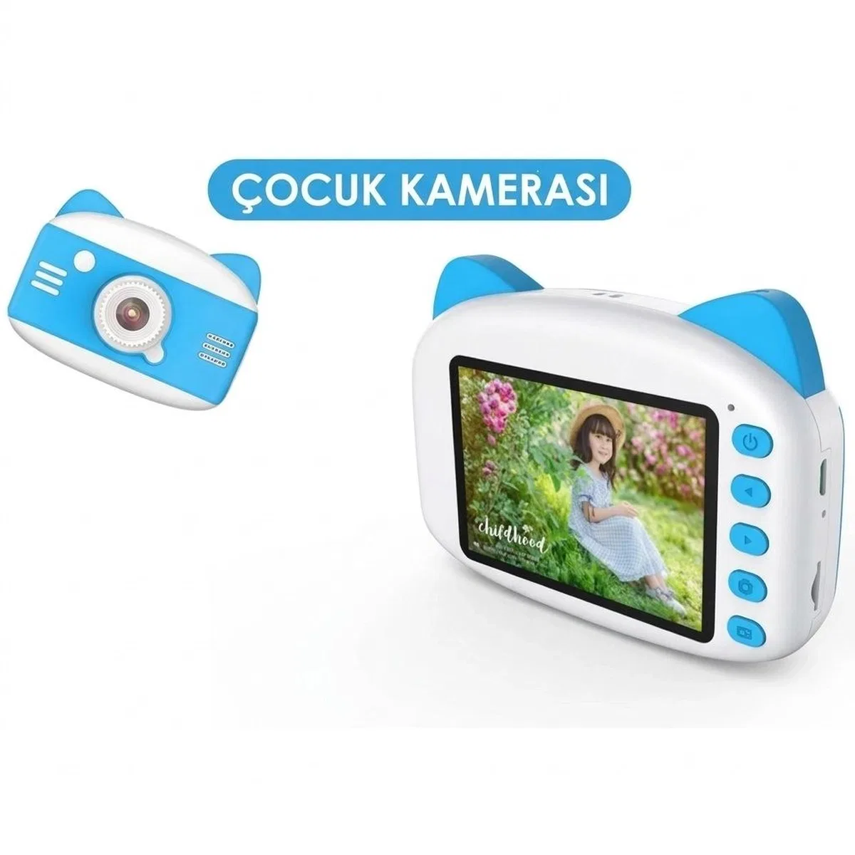 X900 Dijital Çocuk Fotoğraf Makinesi Selfie Kamera 3. 5 İnç Dijital Çocuk Kamerası 1080p (mavi)