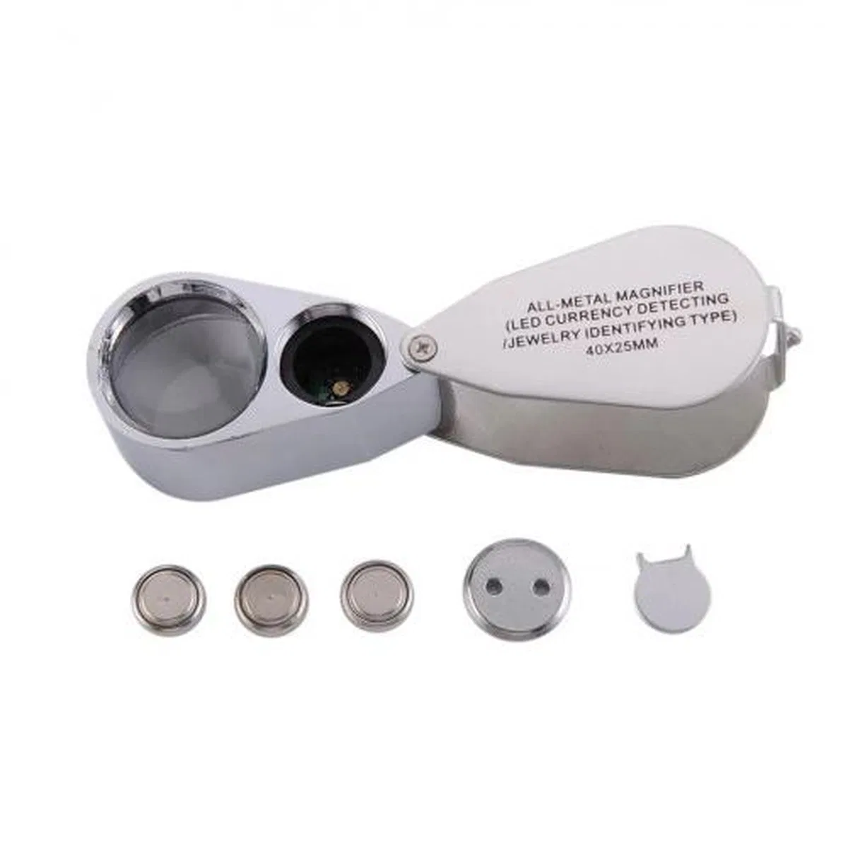 Kontrol, Için Özel Kutulu Metal Işıklı Lup 40x25 görsel 5