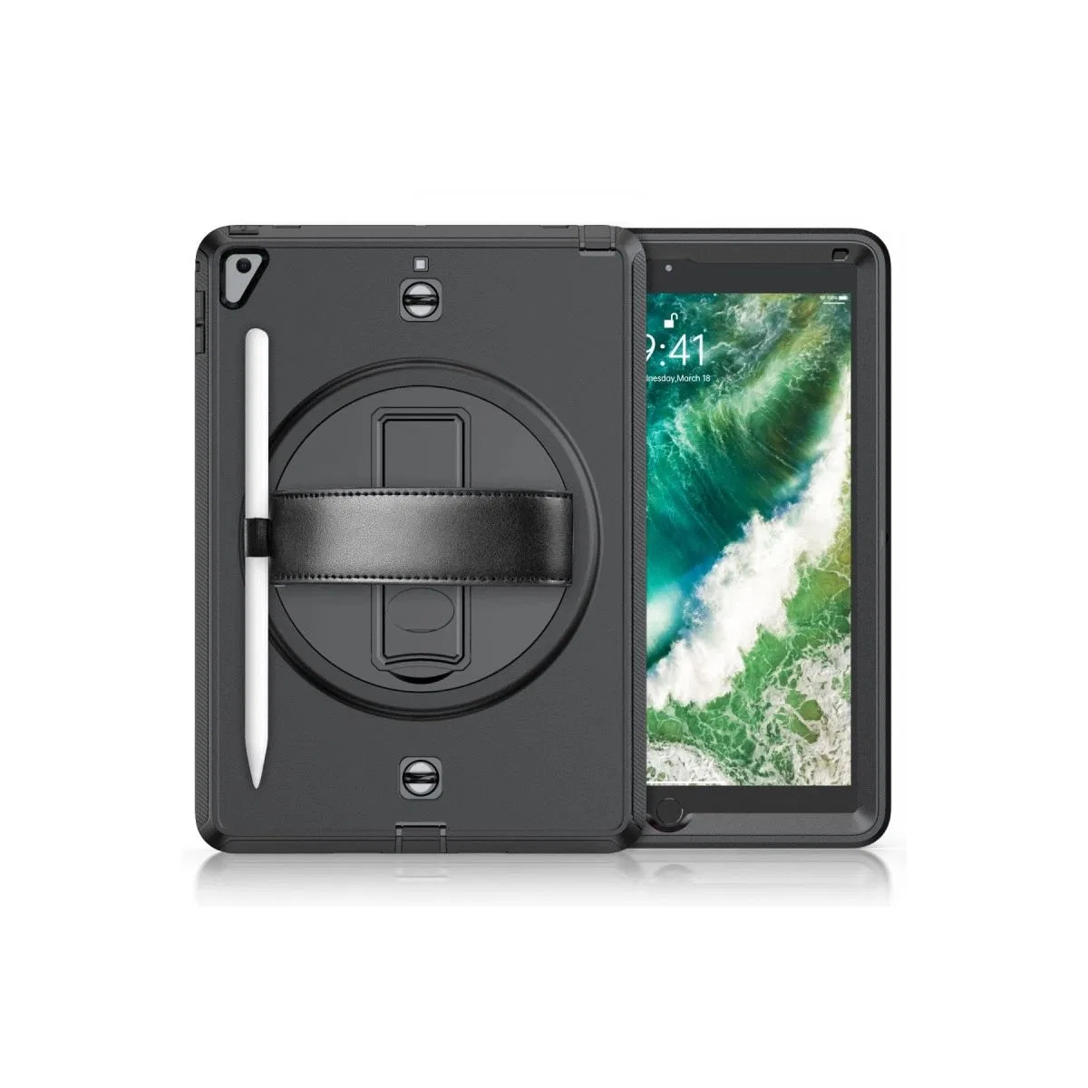 Apple İpad 5 Air 9. 7 Kılıf Strap-c Otterbox Tablet Kapak - Siyah görsel 2