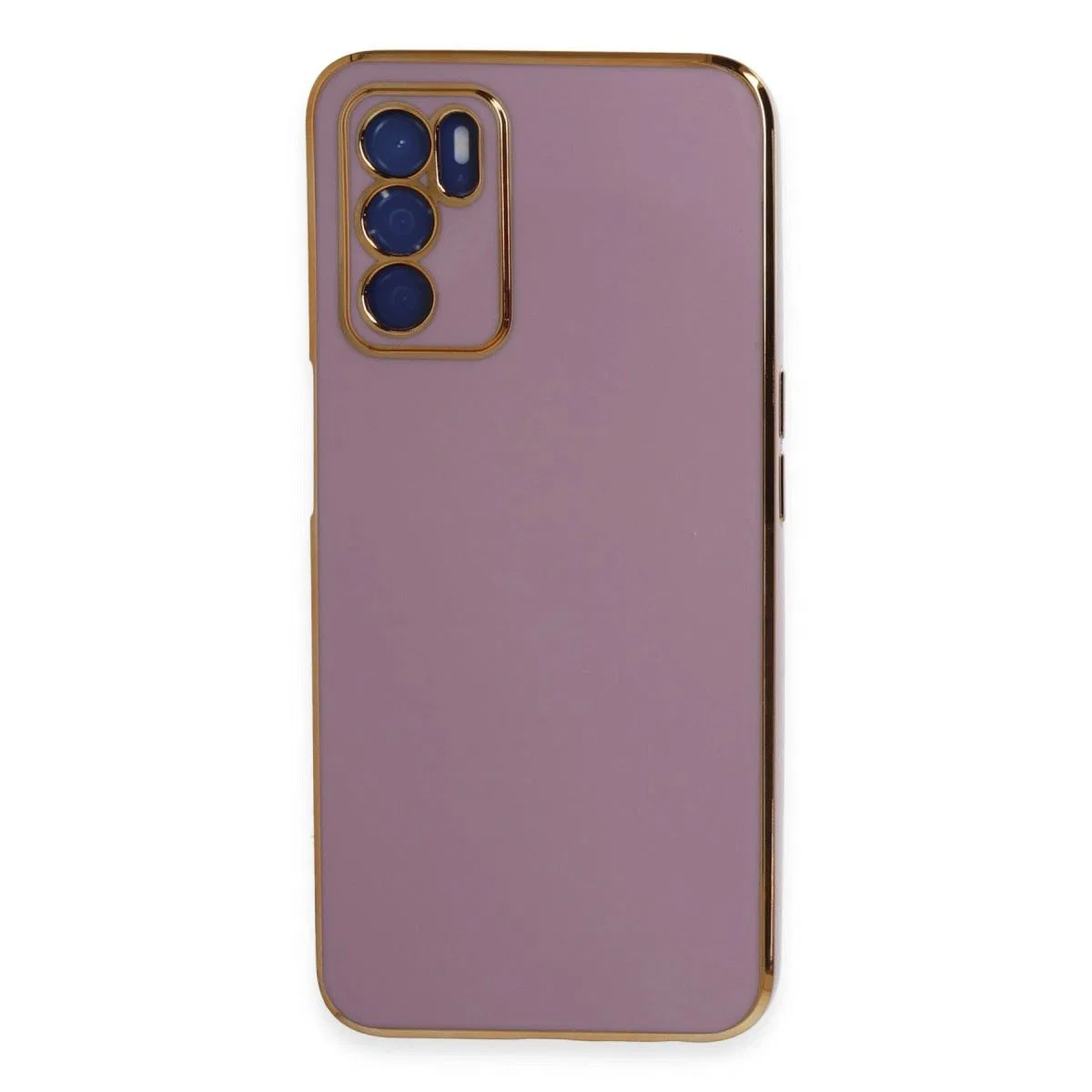 Oppo A16 Kılıf Volet Silikon - Mor