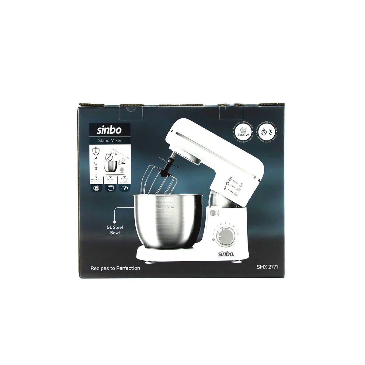 Standlı Mikser 5L 1300W 8 Kademe - Hamur Yoğurucu & Çırpıcı görsel 4