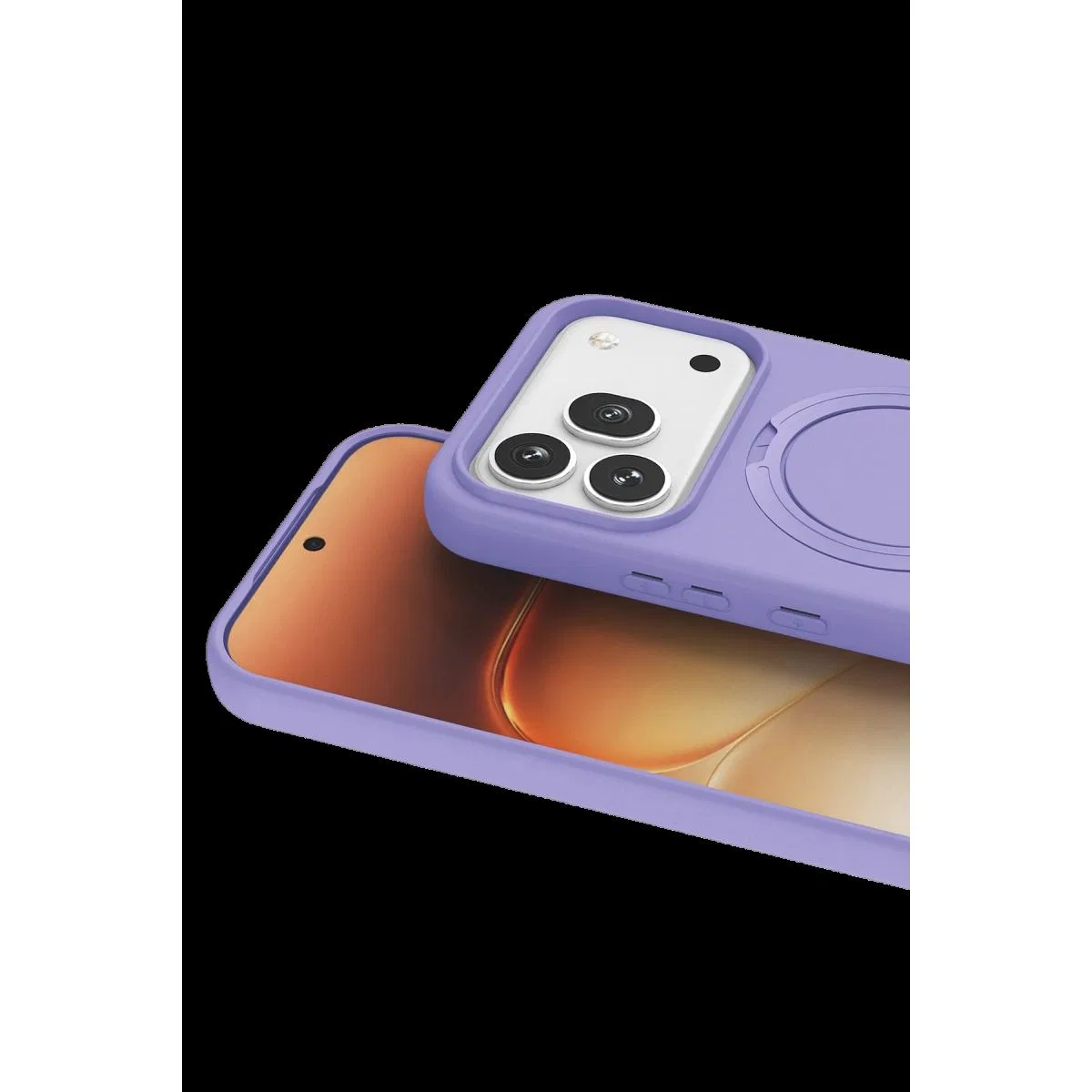 Huawei Honor 600 Regal Magsafe Standlı Kapak - Lila görsel 2