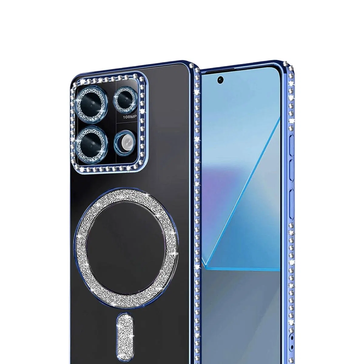 Xiaomi Redmi 13c Joke Simli Magneticsafe Kılıf - Mavi görsel 2