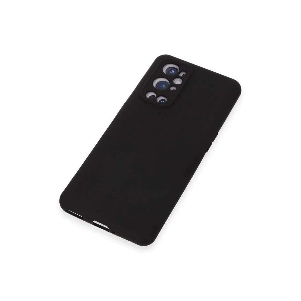 One Plus 9 Pro Kılıf Nano İçi Kadife Silikon - Siyah görsel 3