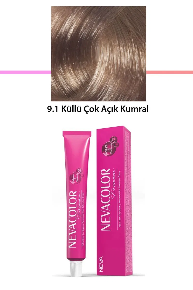 Premium 9. 1 Küllü Çok Açık Kumral - Kalıcı Krem Saç Boyası 50 g Tüp