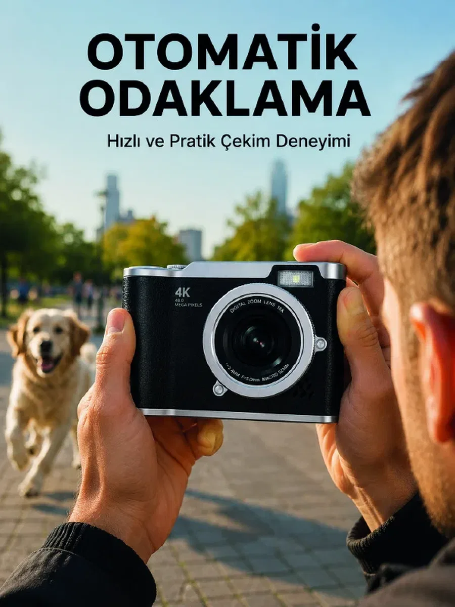 Otomatik Odaklamalı 4K Dijital Kamera 2. 4 İnç HD Ekran
