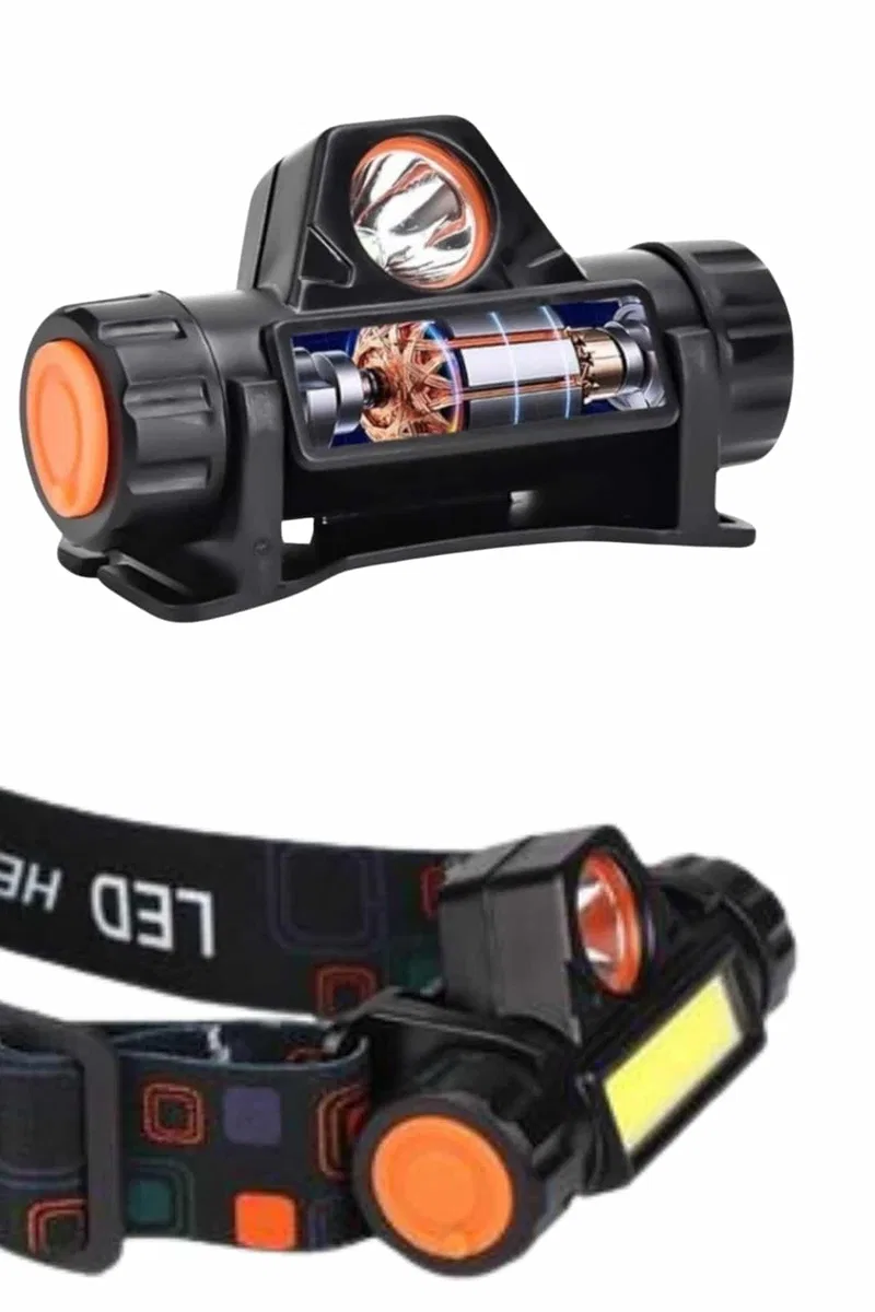 Kafa Lambası Çalışma Işığı Süper Parlak Mıknatıslı Lityum Lion Pilli görsel 3