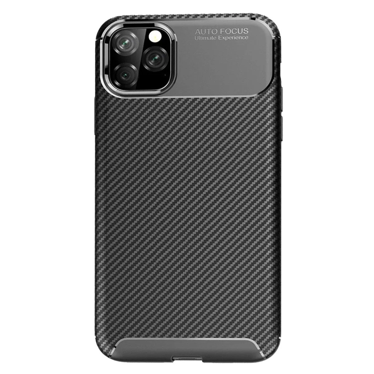 Apple İphone 11 Pro Max Kılıf Auto Focus Karbon Kapak - Siyah görsel 3