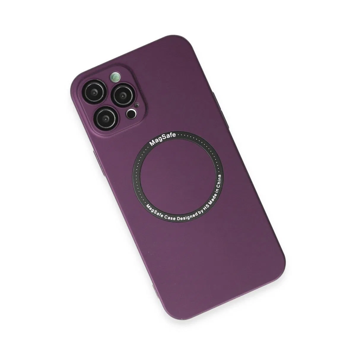 Apple İphone 12 Pro Kılıf Jack Magneticsafe Lens Silikon - Mürdüm görsel 3
