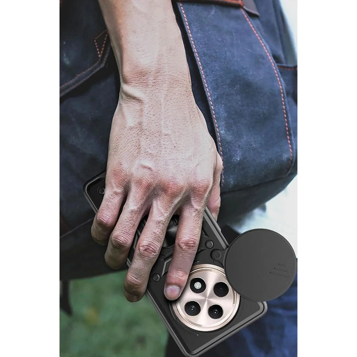 Xiaomi Redmi 14c Kılıf Pars Lens Yüzüklü Silikon - Lacivert görsel 3