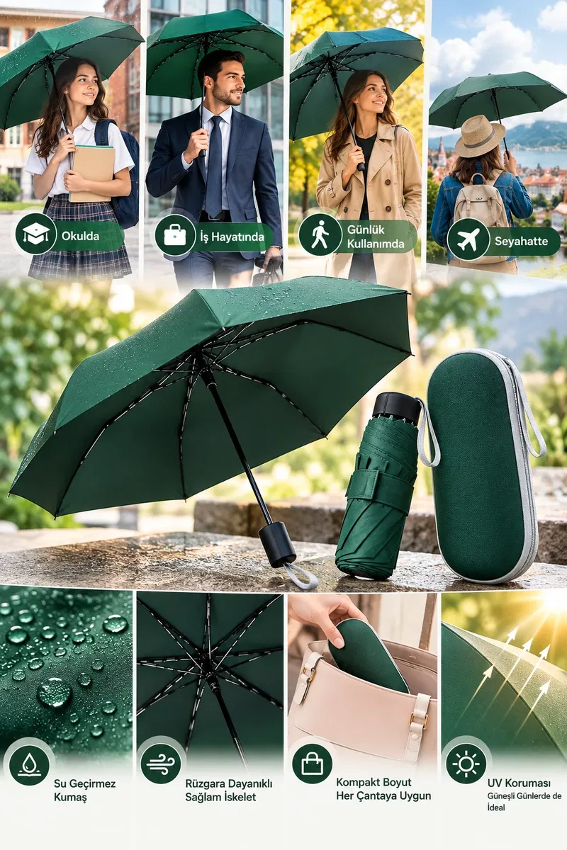 KAPSÜL ŞEMSİYE YEŞİL görsel 3