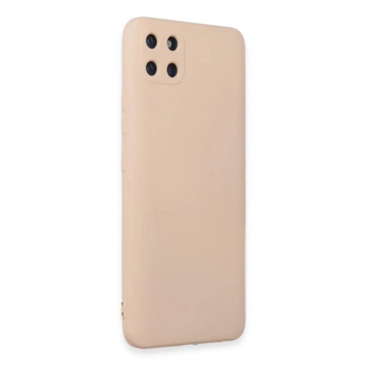 Realme C11 Kılıf Nano İçi Kadife Silikon - Pudra görsel 2