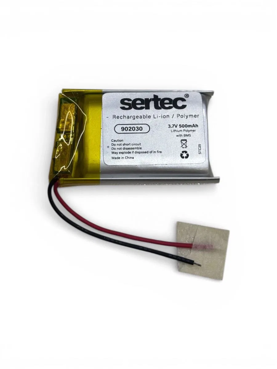 Sertec 902030 3. 7v 500 Mah Li-polymer Pil (devreli/1. 5a)