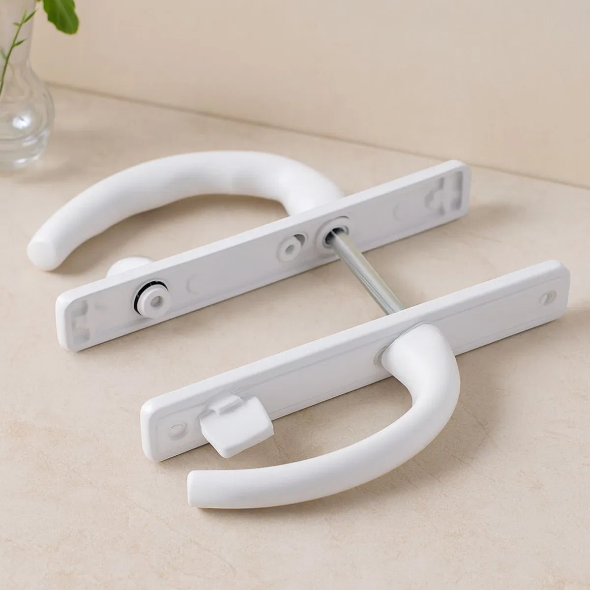 PVC Banyo-WC Kilitli Kapı Kolu Beyaz