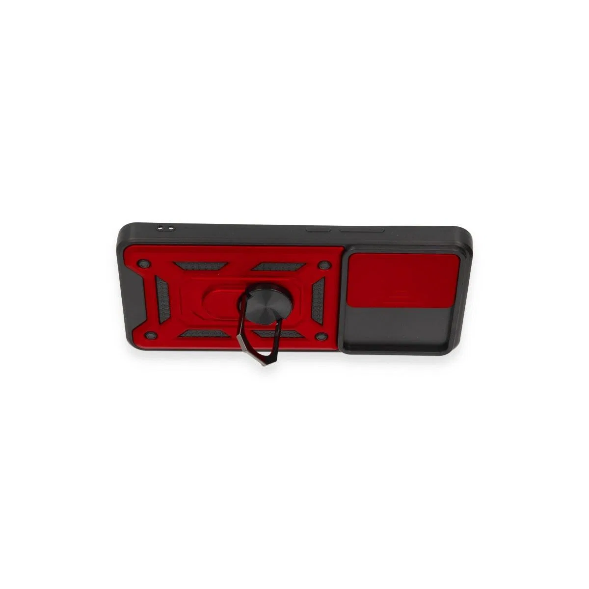 Xiaomi Mi 12t Pro Kılıf Pars Lens Yüzüklü Silikon - Kırmızı görsel 3