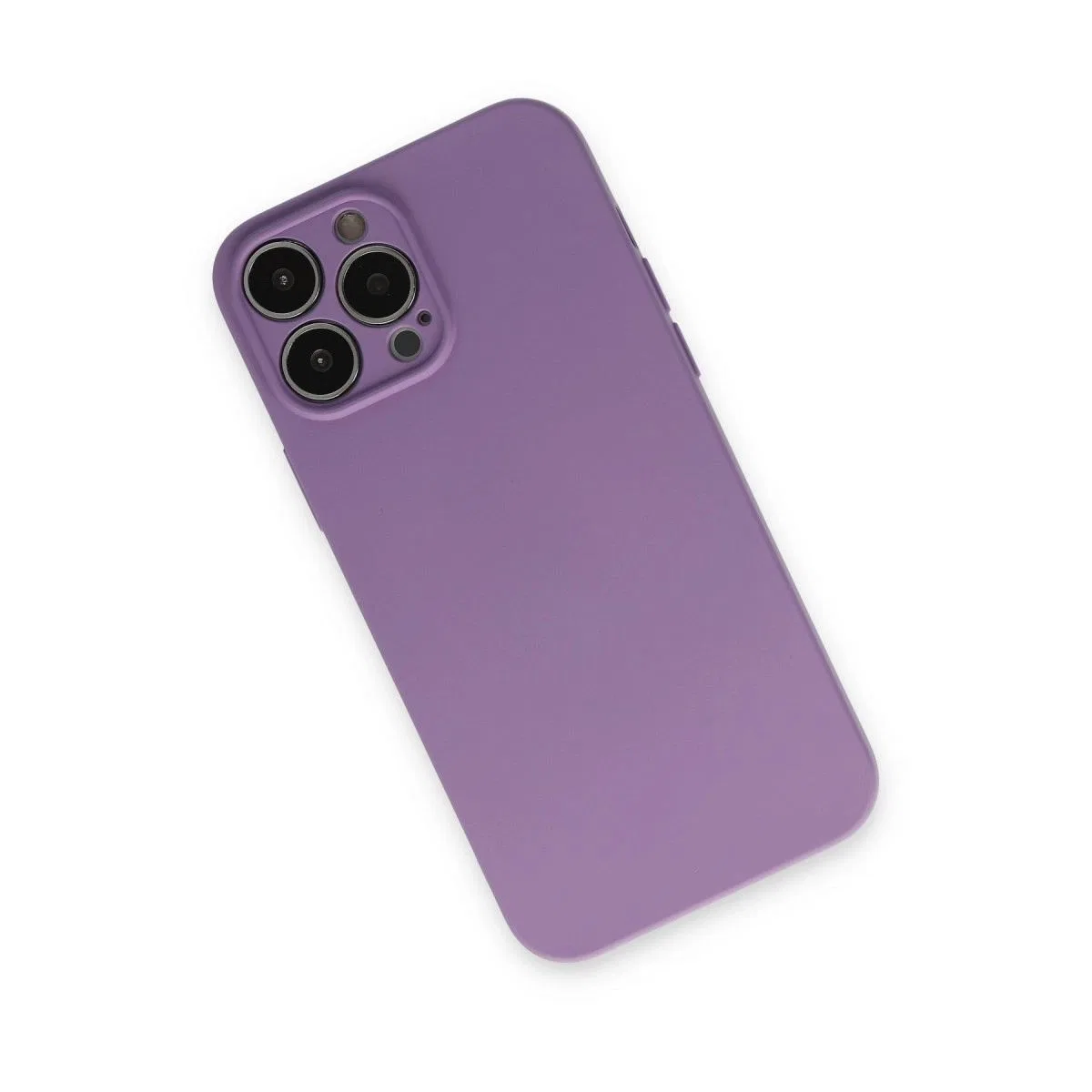 Apple İphone 13 Pro Kılıf Nano İçi Kadife Silikon - Koyu Lila görsel 3
