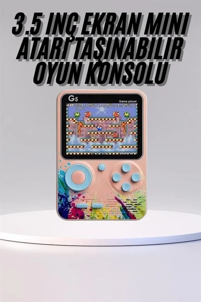 Game Box Mini 500 Adet Retro Oyun Taşınabilir Oyun Konsolu görsel 2